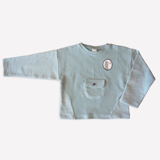 Auntie Me Organic Belgian Block ‘Lama’ Pocket Sweater
