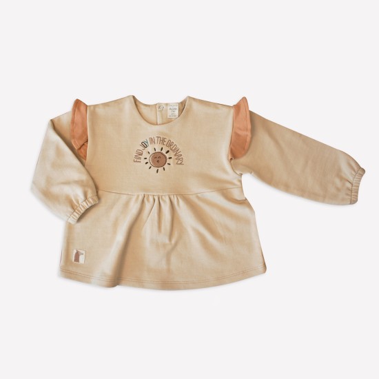 Auntie Me Organic ’Find Joy in the Ordinary’ Frill Sweater