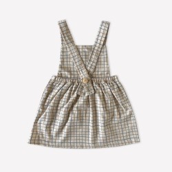Auntie Me Organic Wavy Checked Flannel Dress