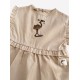 Auntie Me Organic Ivory Cream ’Flamingo' Dress