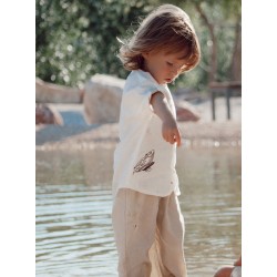 Auntie Me Organic Undyed ’Surfing Whale’ Shirt