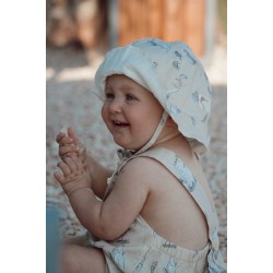 Auntie Me Organic Double Sided Ivory Cream ’Surfing' Sun Hat