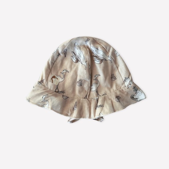 Auntie Me Organic Double Sided Ivory Cream ’Surfing' Sun Hat